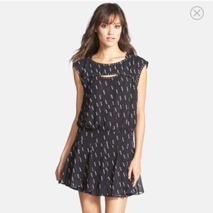 Studded Bolt Print Dress XS Sam Edelmon
